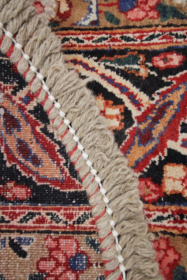 Vintage Oriental Rug Door Mat, Refurbished Handmade Carpet Mat, Entrance Way Mat For Sale at
