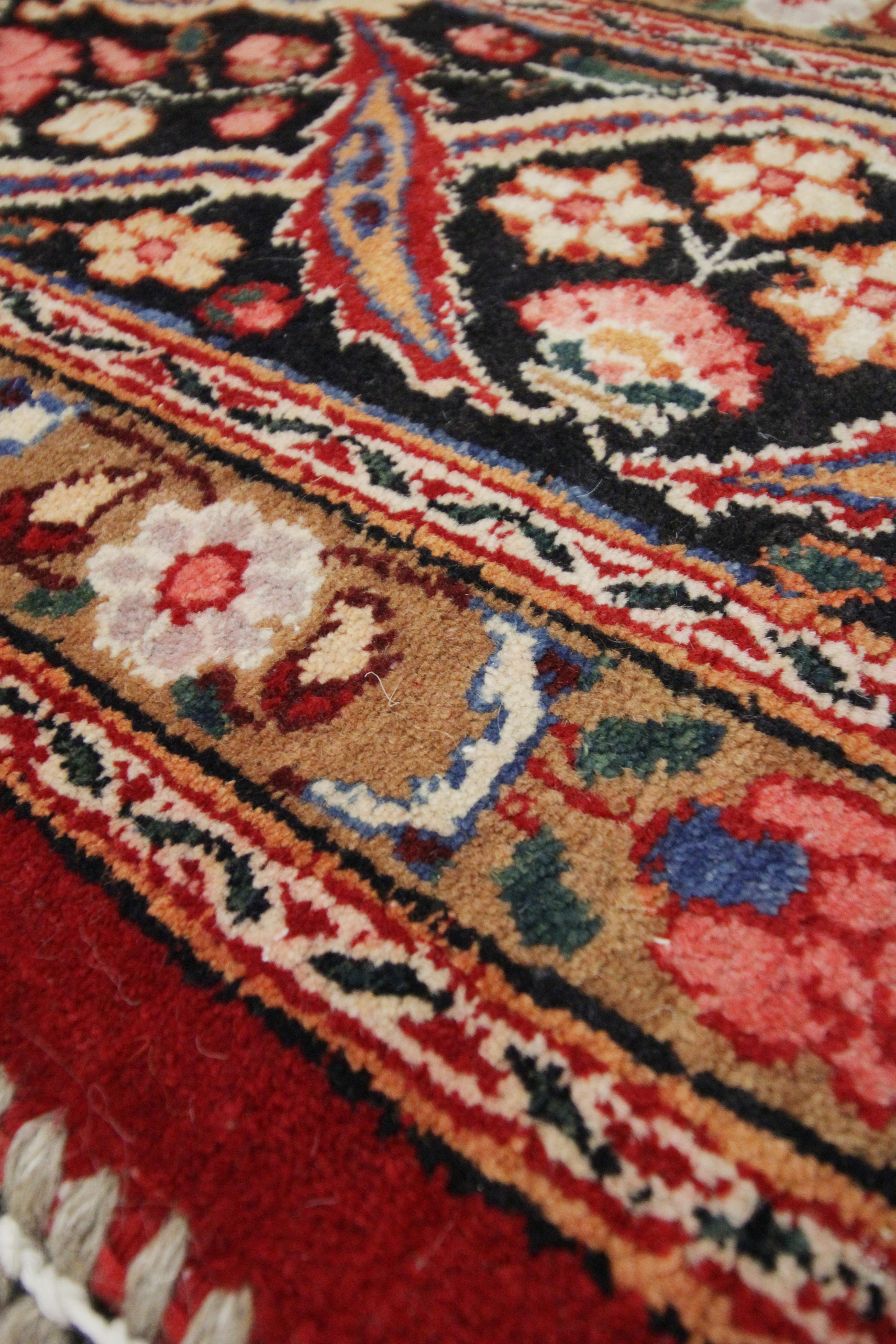 Neoclassical Vintage Oriental Rug Door Mat, Refurbished Handmade Carpet Mat, Entrance Way Mat