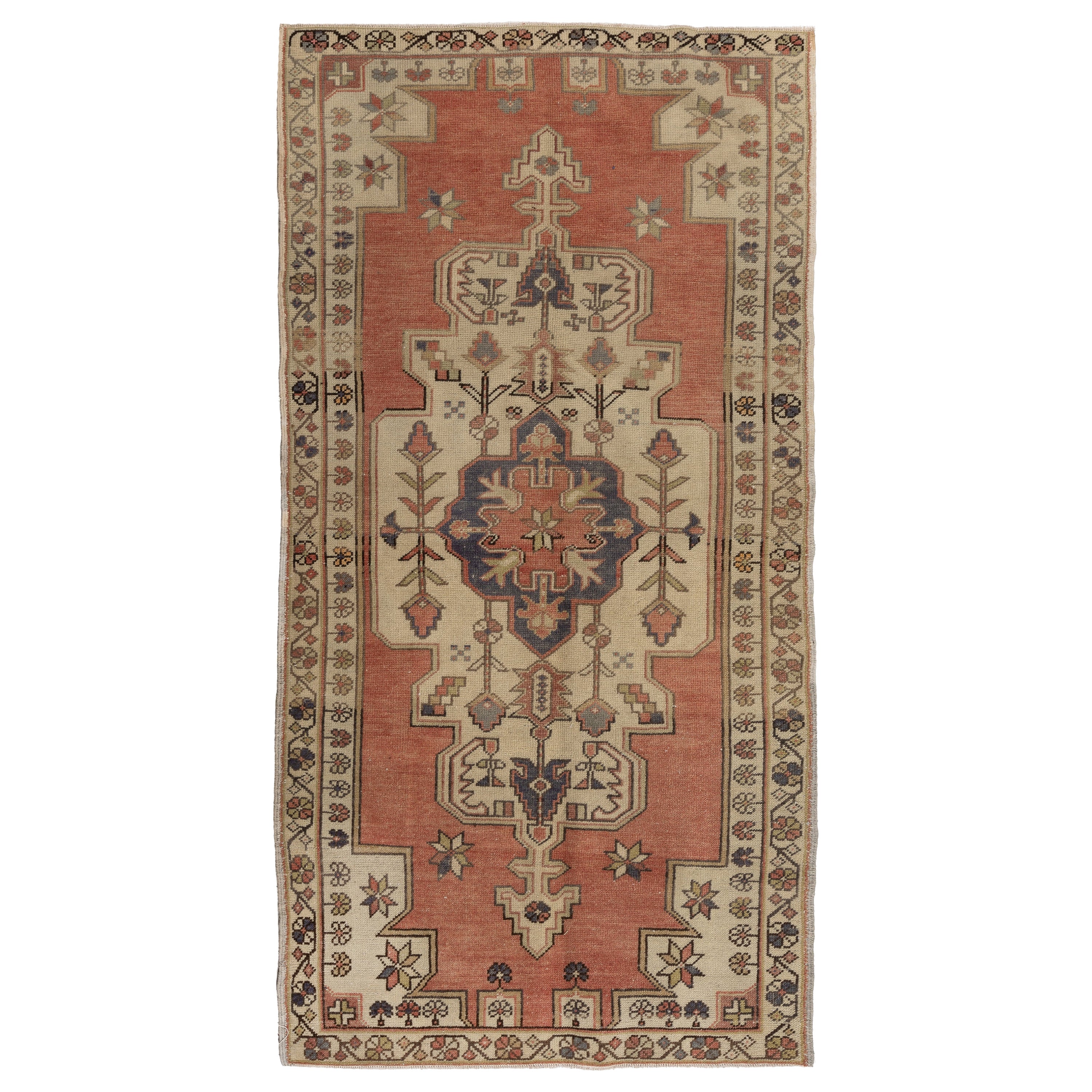 Orientalischer Vintage-Teppich für Landhaushalte, Stammeskunst, traditionelle Inneneinrichtung