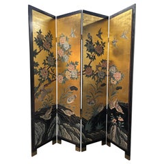 Vintage Oriental Screen Room Divider