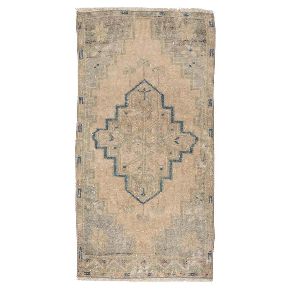 Vintage Turkish Mini Rug at 1stDibs