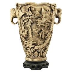 Vintage Oriental Vase with Elephants:: Italy:: Mid-20th Century