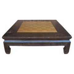 Vintage Oriental Woodcraft Taiwan Ming Chess Checker Table Top Game Board