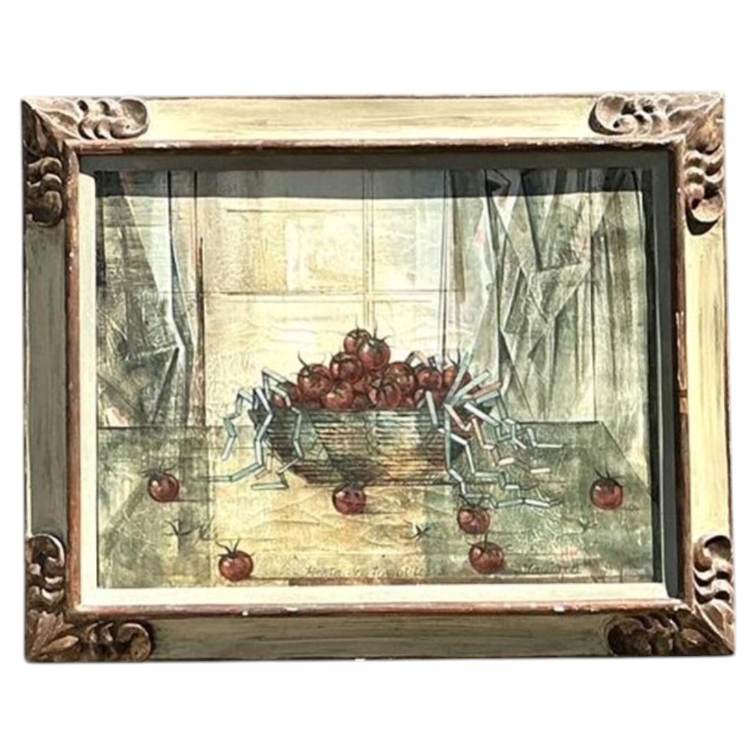 Vintage Original 1969 Still Life Oil on Canvas