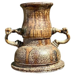 Vintage Original 2 Handle Studio Pottery Vase