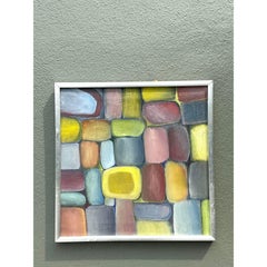 Vintage Original Abstract Oil on Board