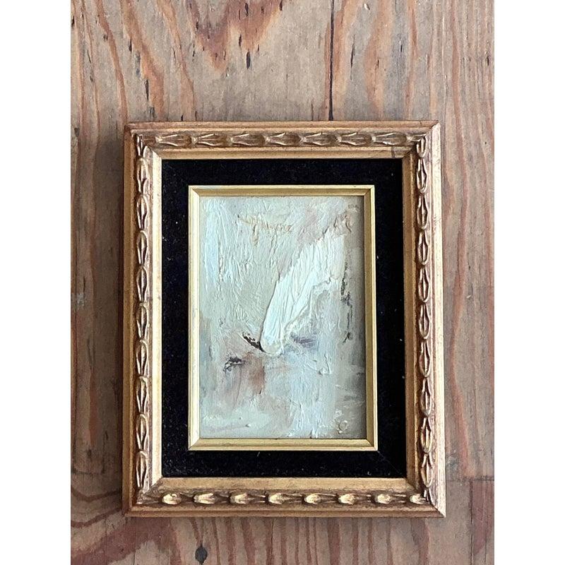 Vintage Original Abstract Oil on Board For Sale at 1stDibs