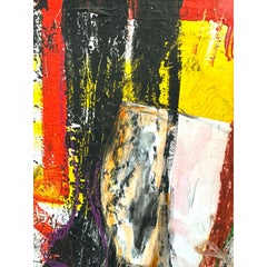 Vintage Original Abstrakt Öl auf Leinwand