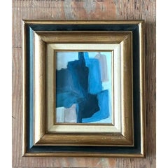 Vintage Original Abstract Oil on Canvas