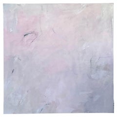 Olio astratto originale d'epoca su tela