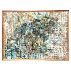 Vintage Original Abstract Oil on Painting