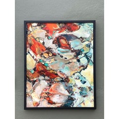 Vintage Original Abstract Oil Painting on Board