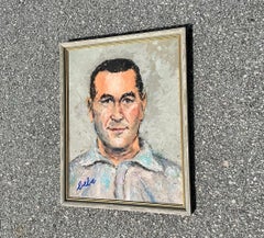 Vintage Original Abstract Oil Portrait on Board