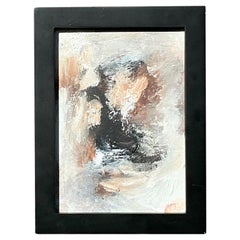 Vintage Original Abstract Oil Portrait on Board