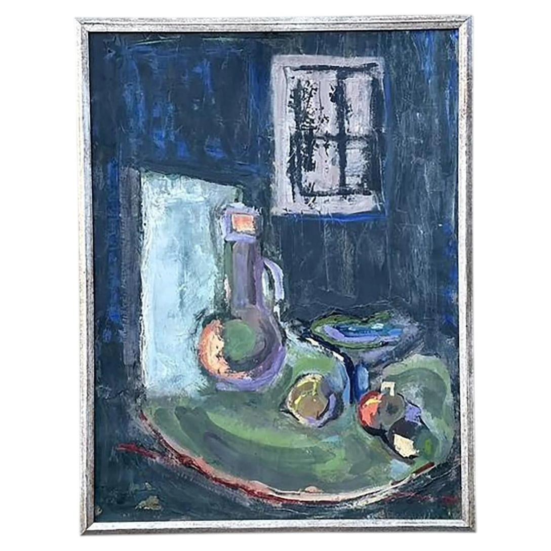 Vintage Original Abstract Still Life on Canvas