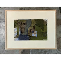 Vintage Original Abstract Watercolor on Paper