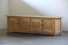 Vintage Original Brutalist 1960s Danish Sideboard in Oak, Henning Kjærnulf
