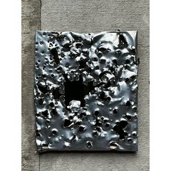 Vintage Original Bullet Hole Mirror