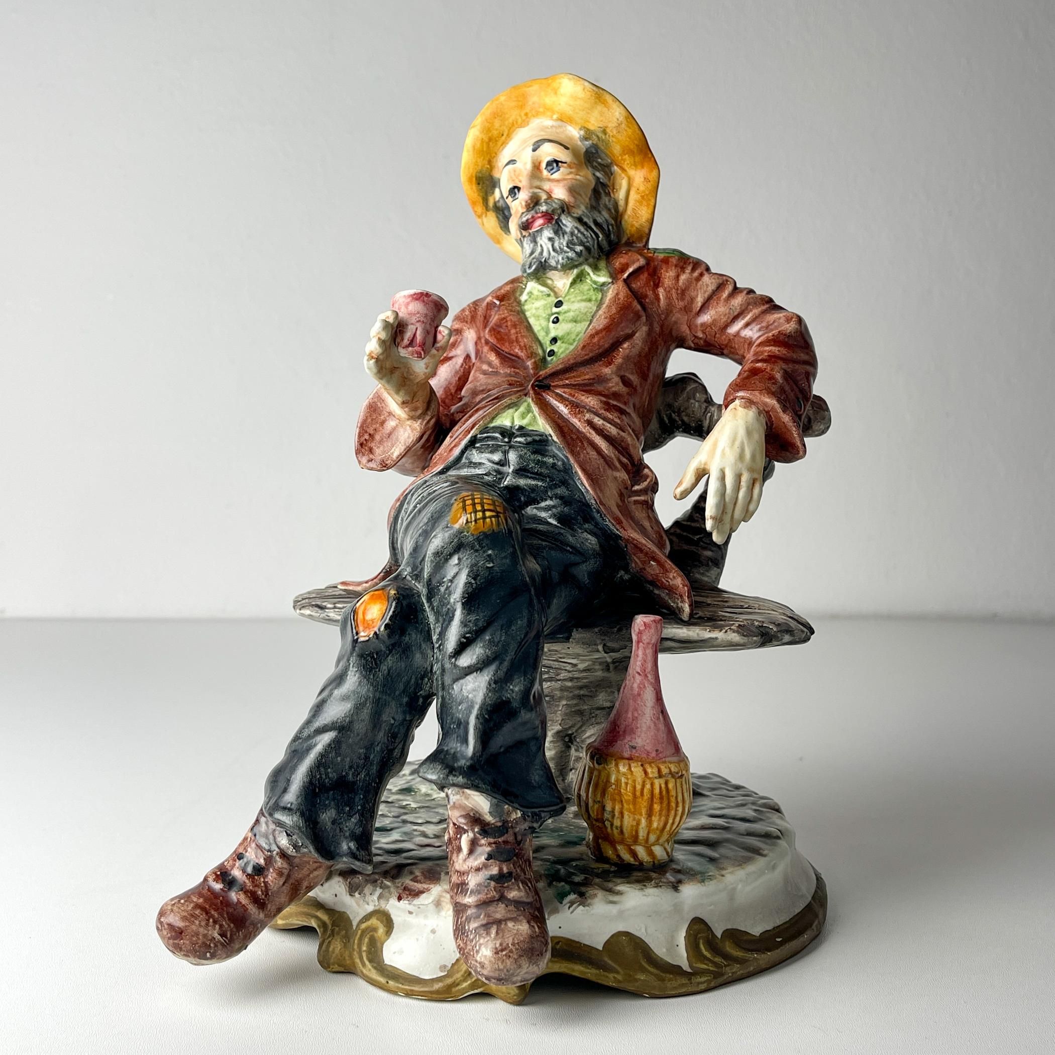 Scultura in ceramica originale vintage Old Man di Bassano, Italia 1974 in vendita 3