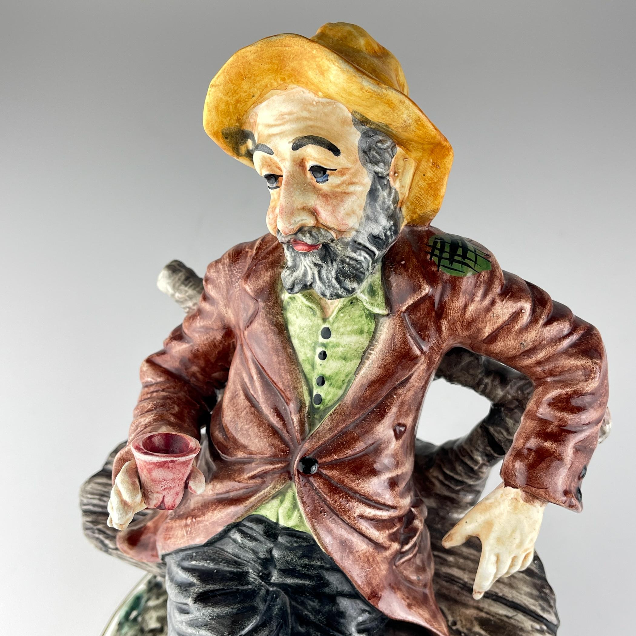 Scultura in ceramica originale vintage Old Man di Bassano, Italia 1974 in vendita 5