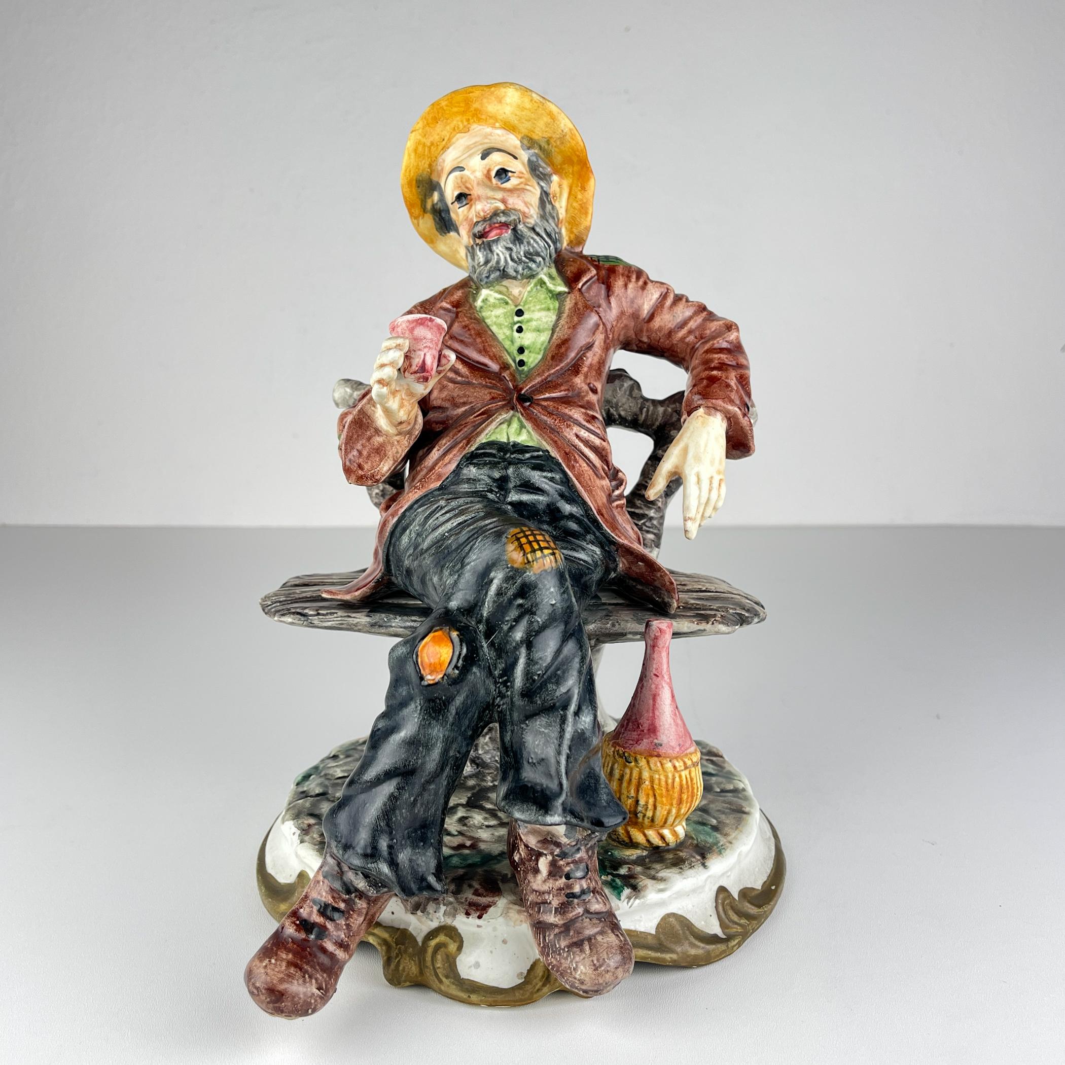 Scultura originale in ceramica vintage 