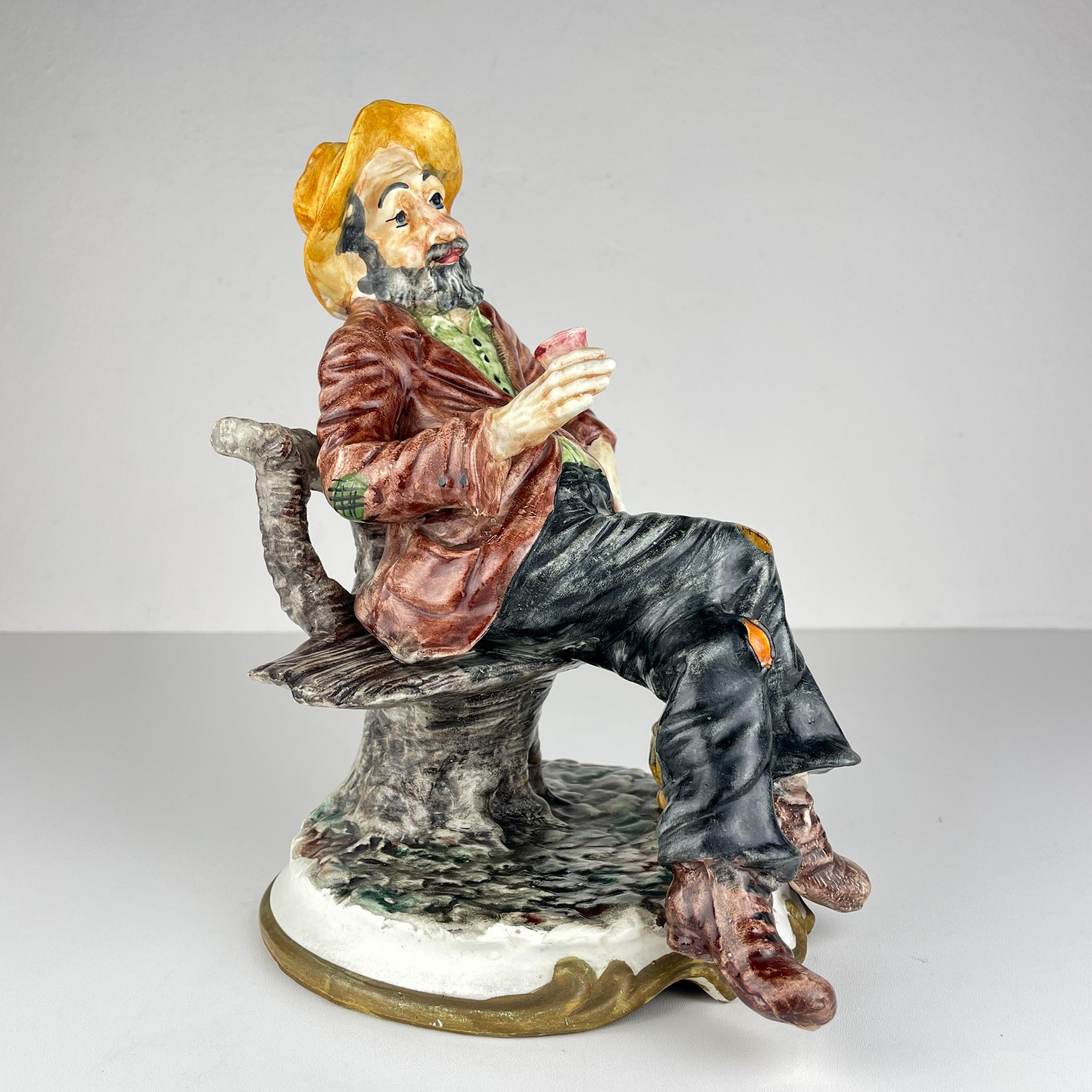 Scultura in ceramica originale vintage Old Man di Bassano, Italia 1974 In condizioni buone in vendita a Miklavž Pri Taboru, SI