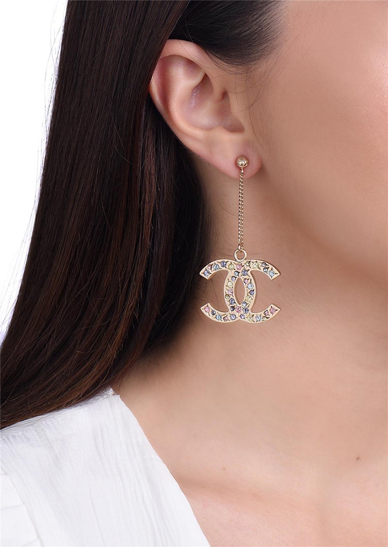 Double cc chanel earrings Clearance