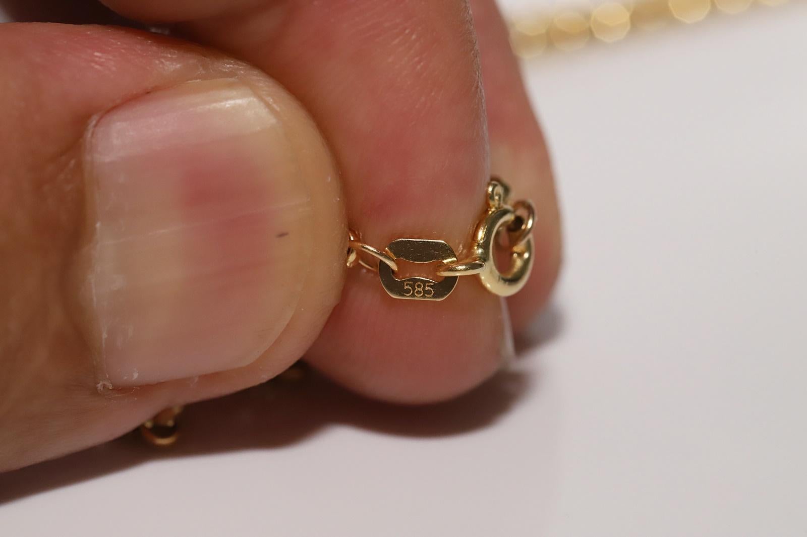 Vintage Original Circa 1990s 14k Gold Natural Diamond  Elephant Necklace For Sale 9