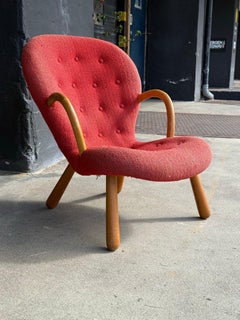 Vintage original Clam Chair by Arnold Madsen for Vik & Blindheim, Norway 1950s