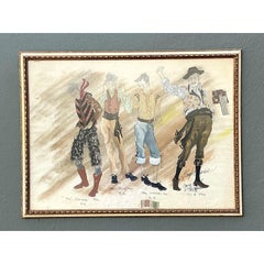 Vintage Original Costume Sketch