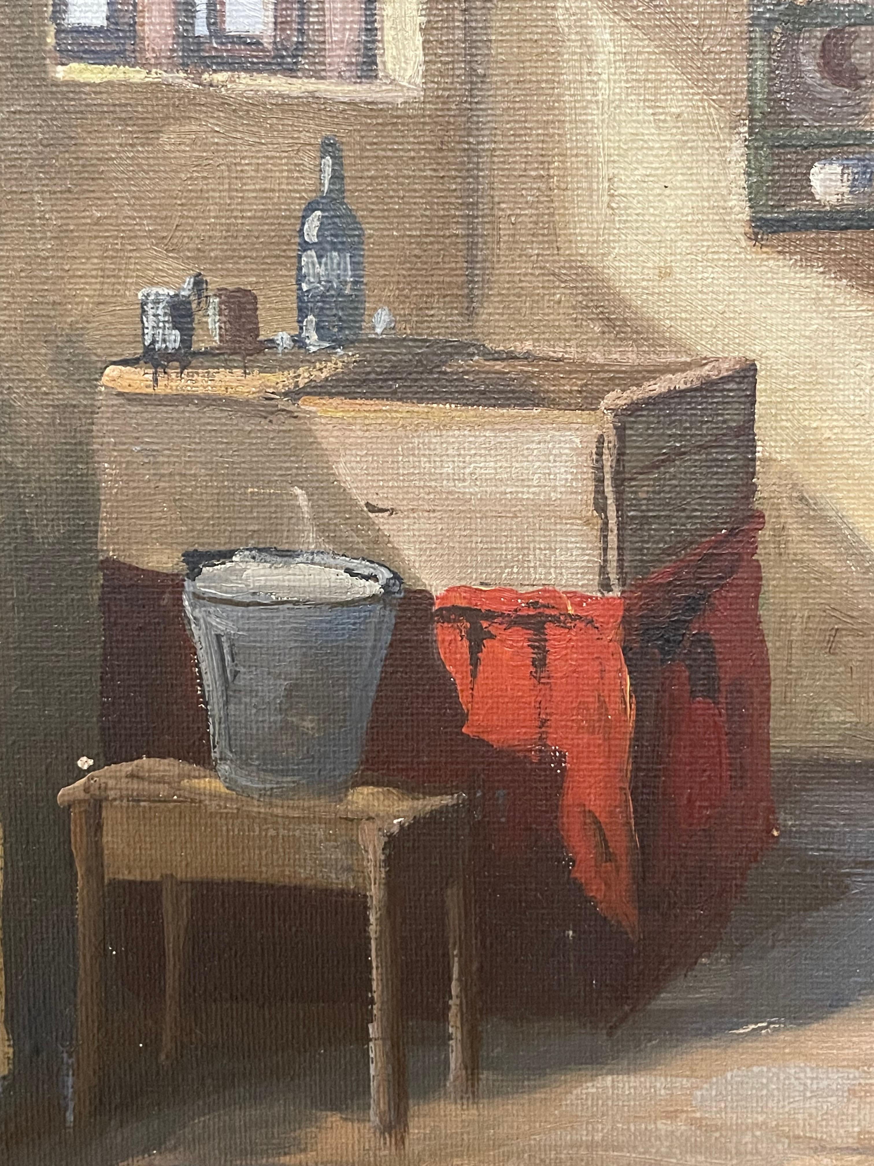 Original aus dem frühen 20. Jahrhundert. Eiler Sørensen Innenmalerei aus Dänemark im Angebot 2