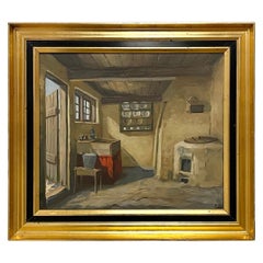 Original aus dem frühen 20. Jahrhundert. Eiler Sørensen Innenmalerei aus Dänemark