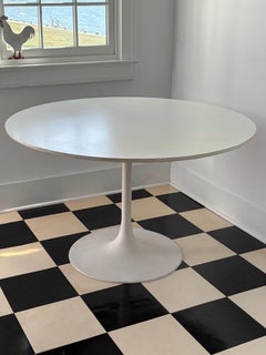 Vintage Original Early Burke Tulip Round 47” Dining Table