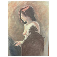 Vintage Original Female Nude Portrait