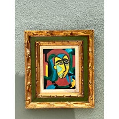 Vintage Original Figurative Oil on Canvas