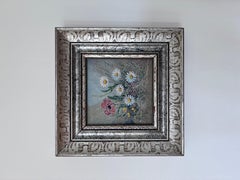 Vintage Original Floral Still Life Oil Painting, circa 1980