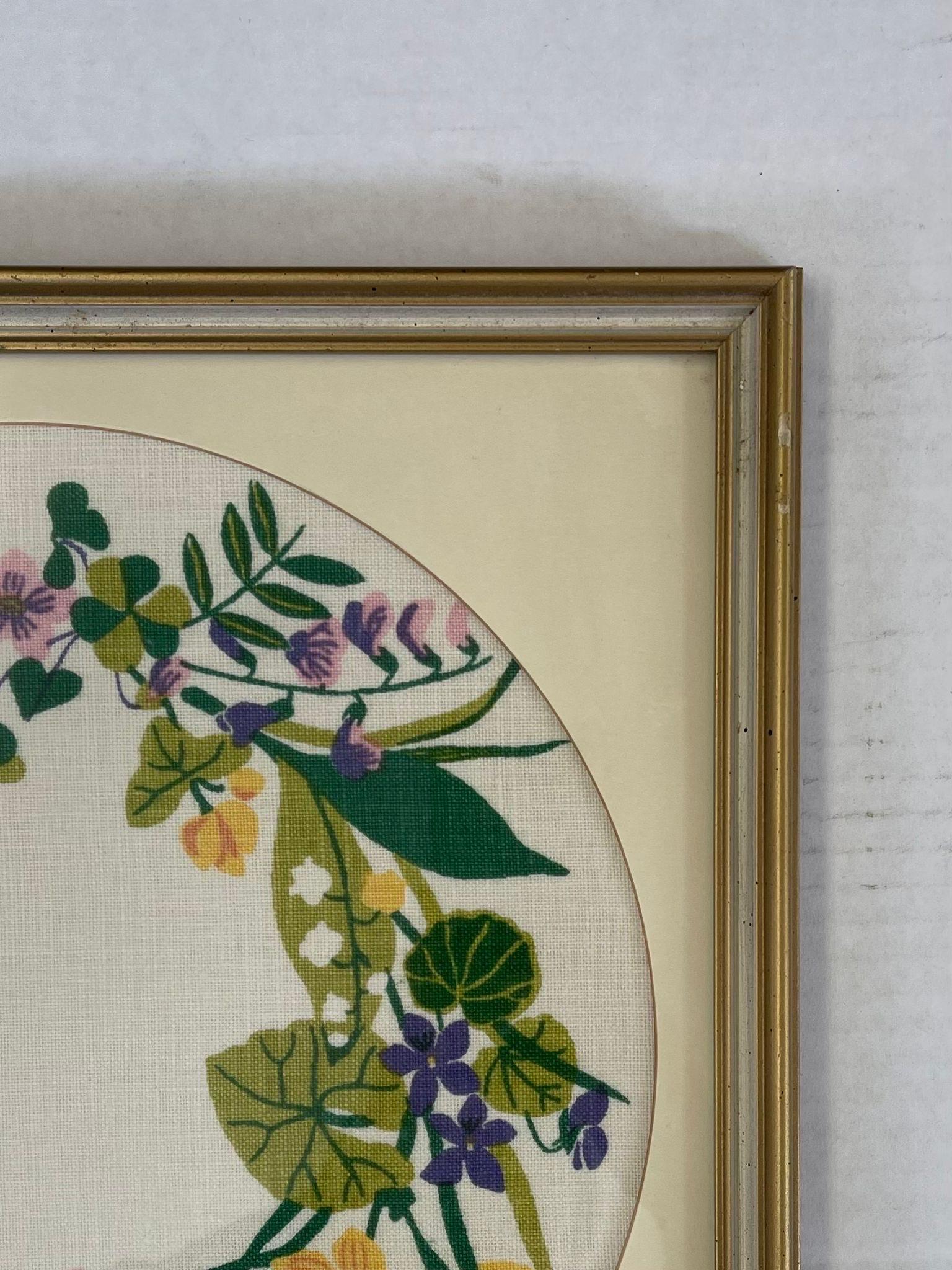 Late 20th Century Vintage Original Framed and Signed Floral Artwork. For Sale