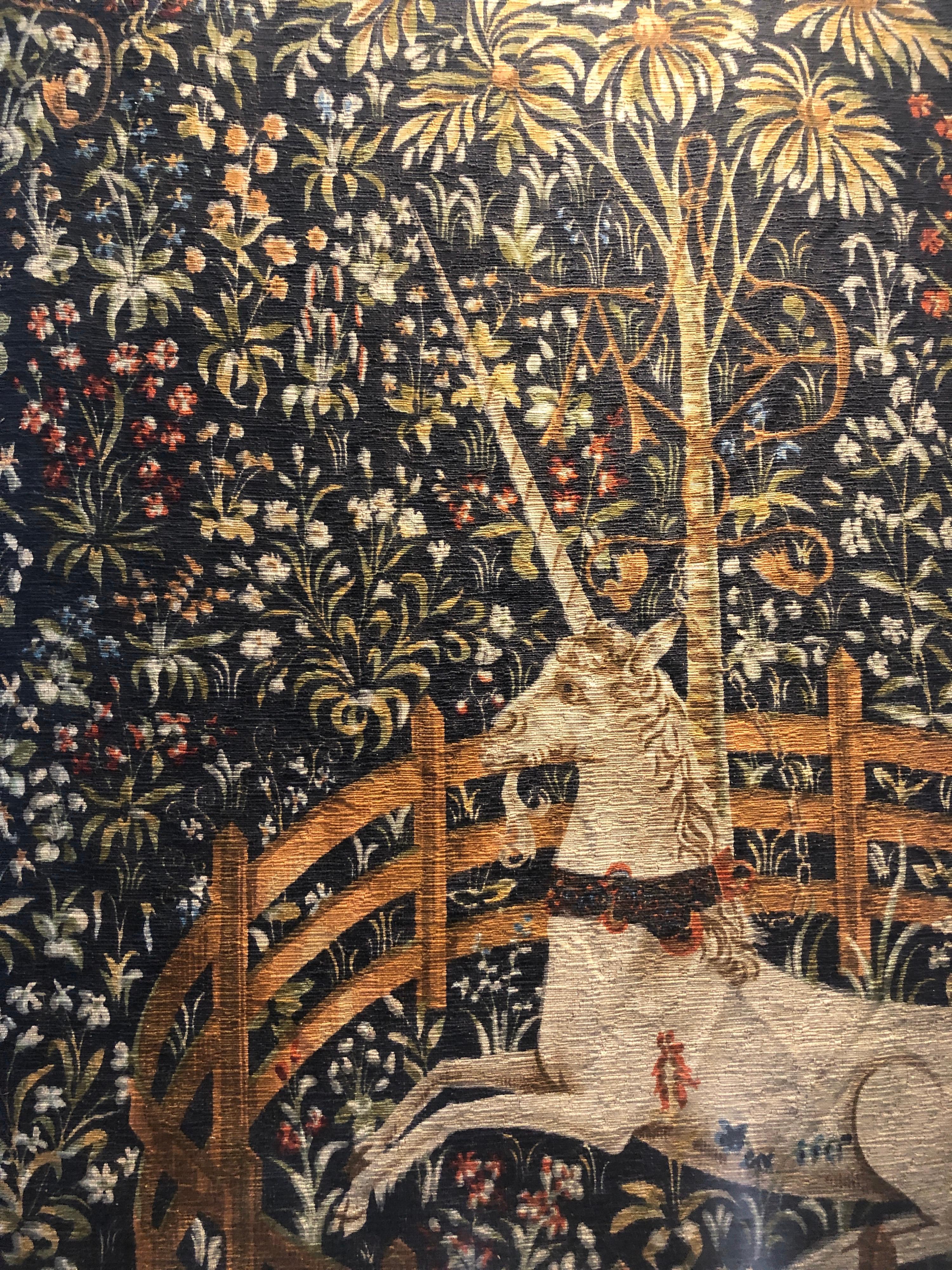 french unicorn tapestry