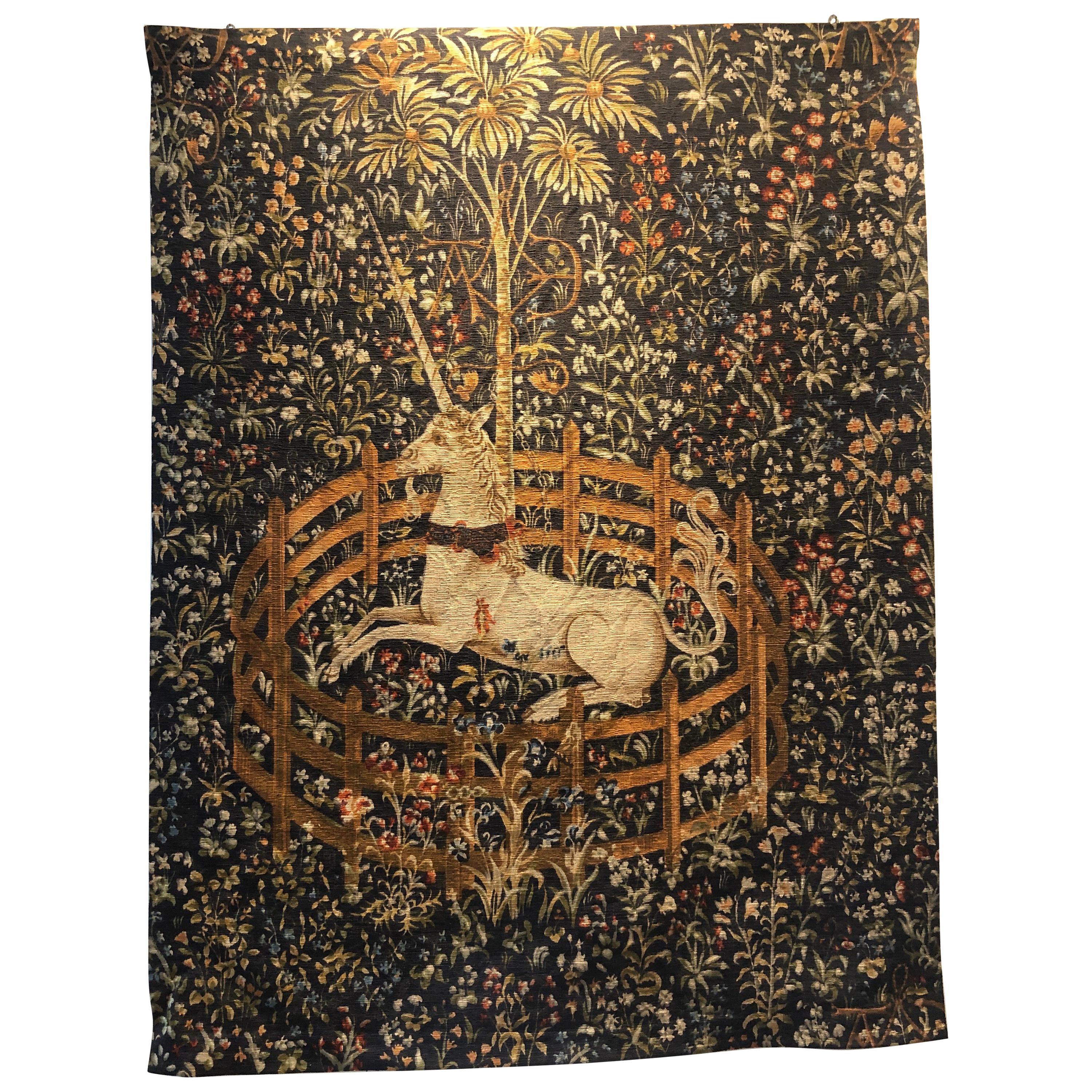 Vintage Original French Aubusson Tapestry the Unicorn Captives Numbered