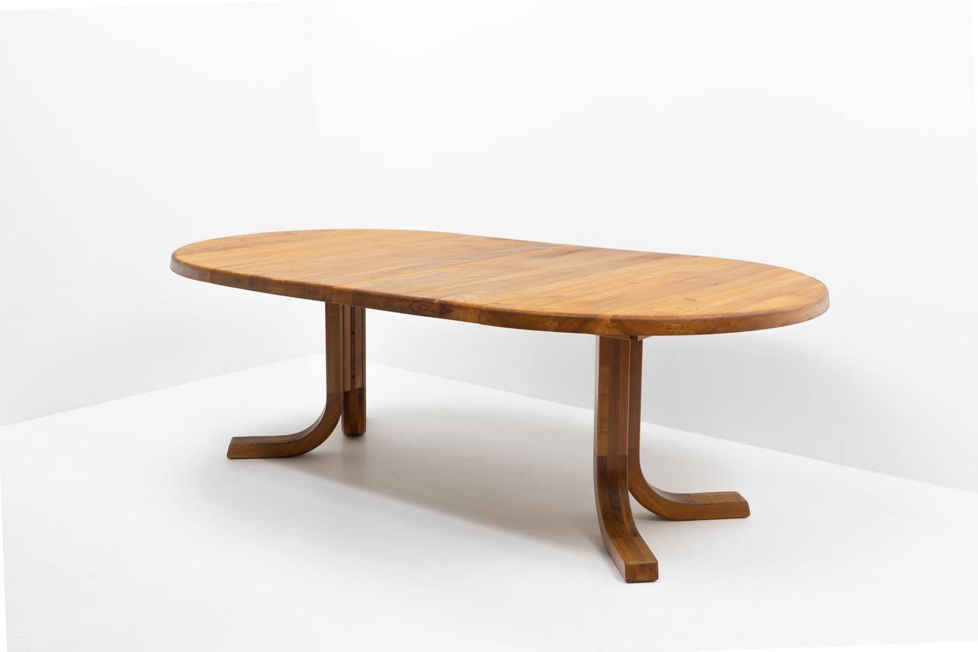 Mid-Century Modern Vintage Original French Design Pierre Chapo T40 Dining Table, 1970s
