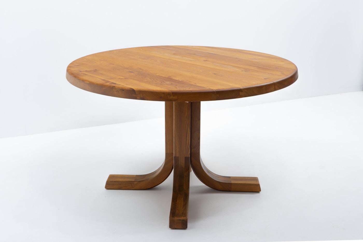 Late 20th Century Vintage Original French Design Pierre Chapo T40 Dining Table, 1970s