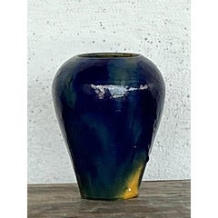 Jarrón original vintage de cerámica esmaltada
