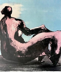 Vintage Original Henry Moore Ausstellungsplakat Liegende Frau Gallery Maeght