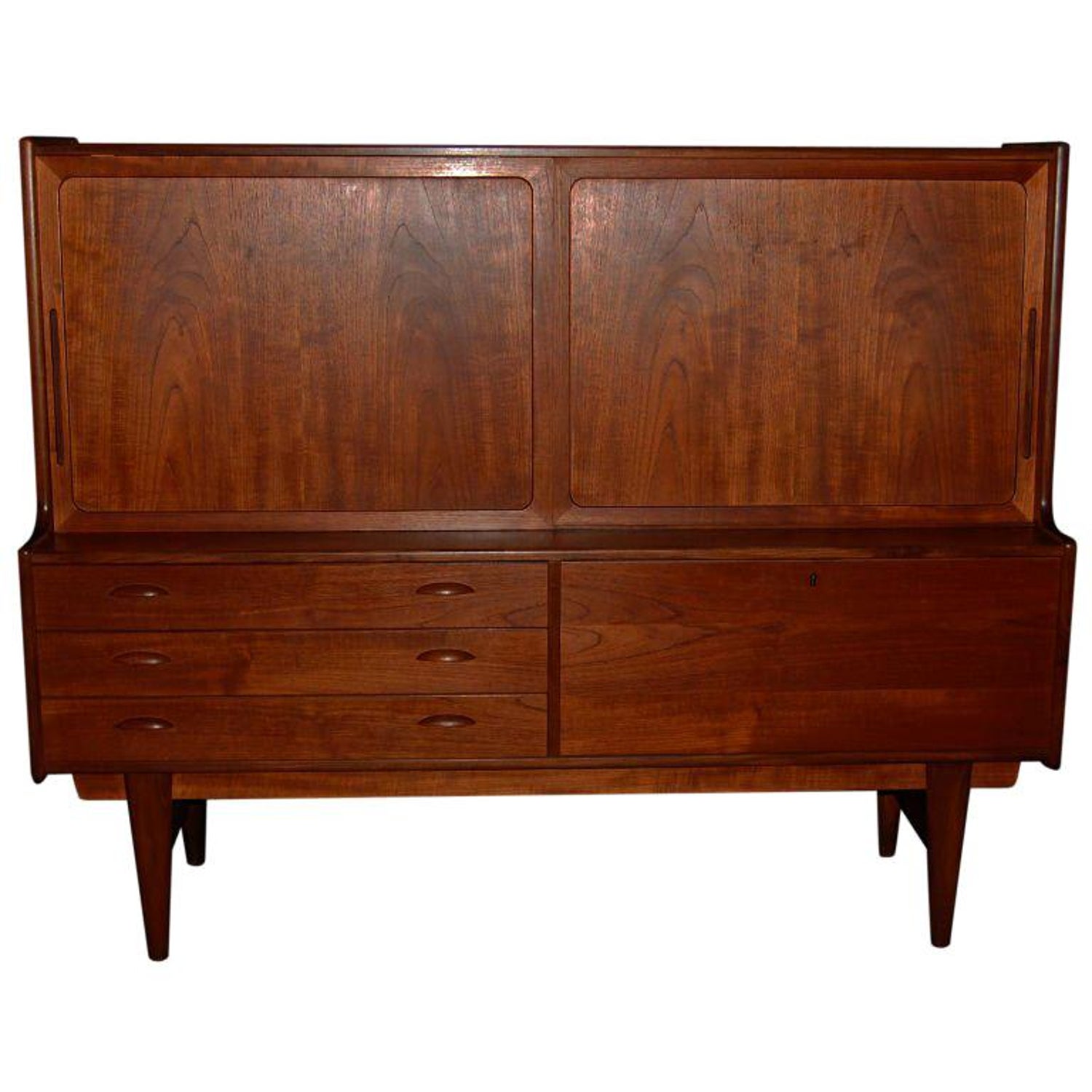 Vintage Original Ikea Swedish Modern Teak Cabinet Circa 1955 For