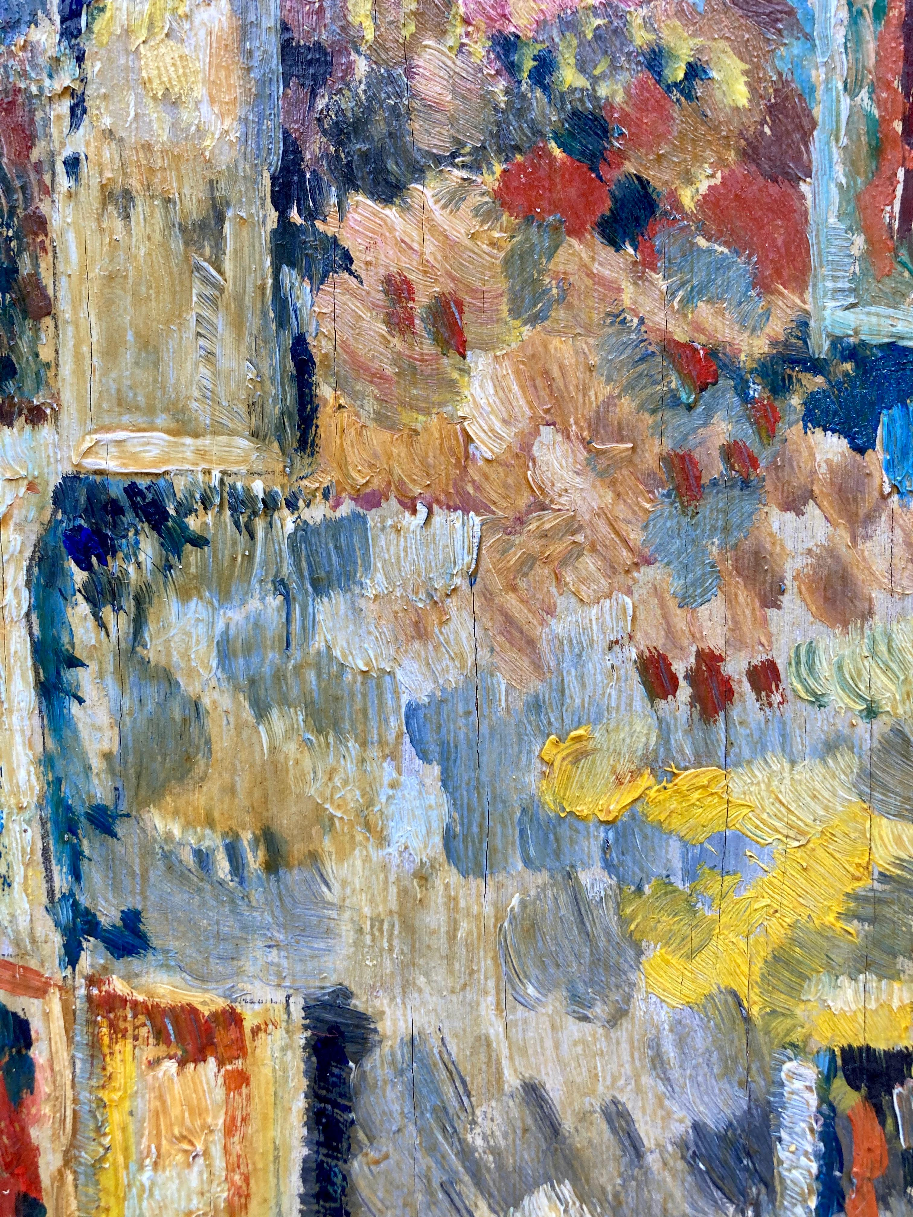 Peinture à l'huile néo-impressionniste originale de France signée par l'artiste en vente 2