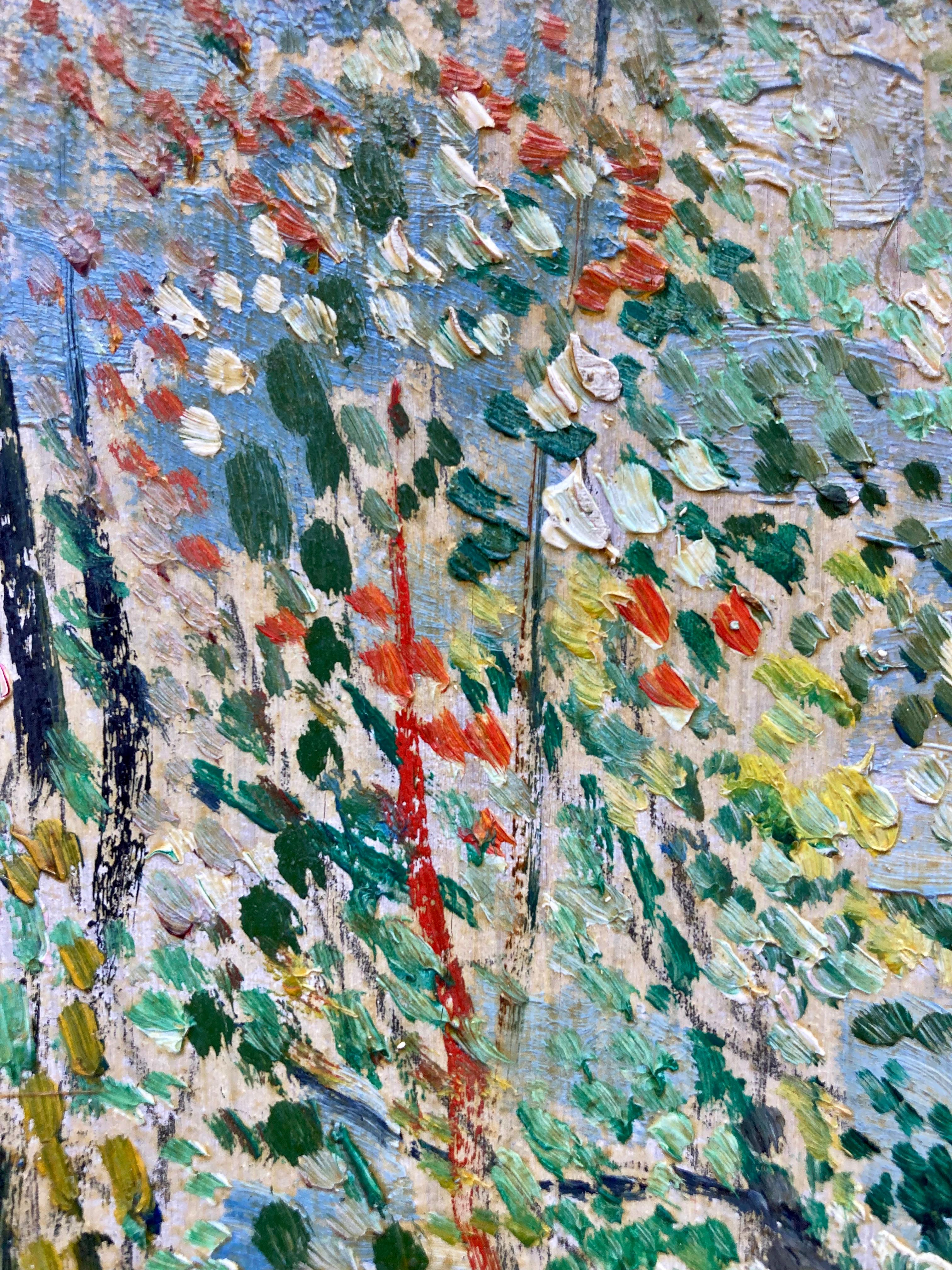 Peinture à l'huile néo-impressionniste originale de France signée par l'artiste en vente 3