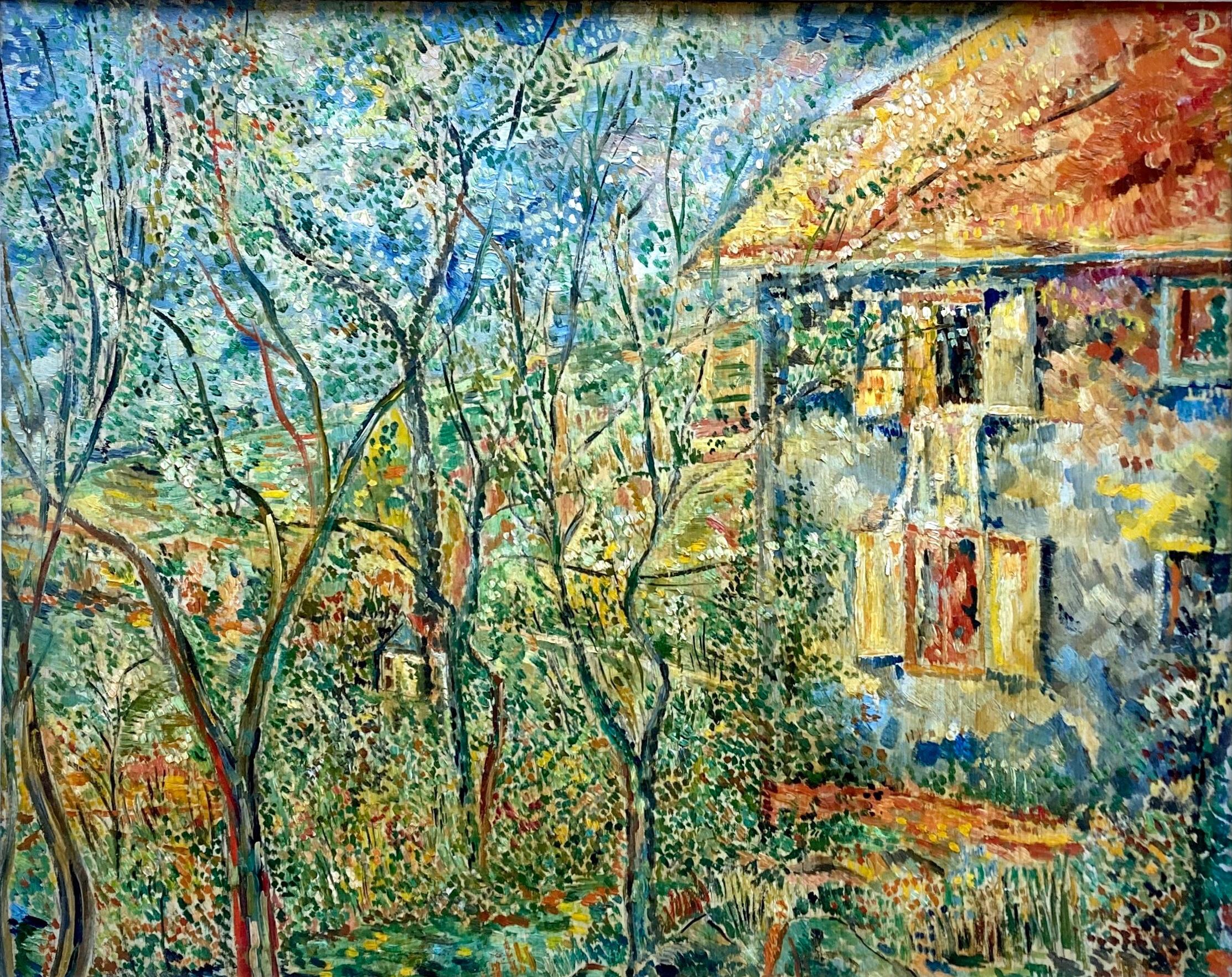 Moderne Peinture à l'huile néo-impressionniste originale de France signée par l'artiste en vente