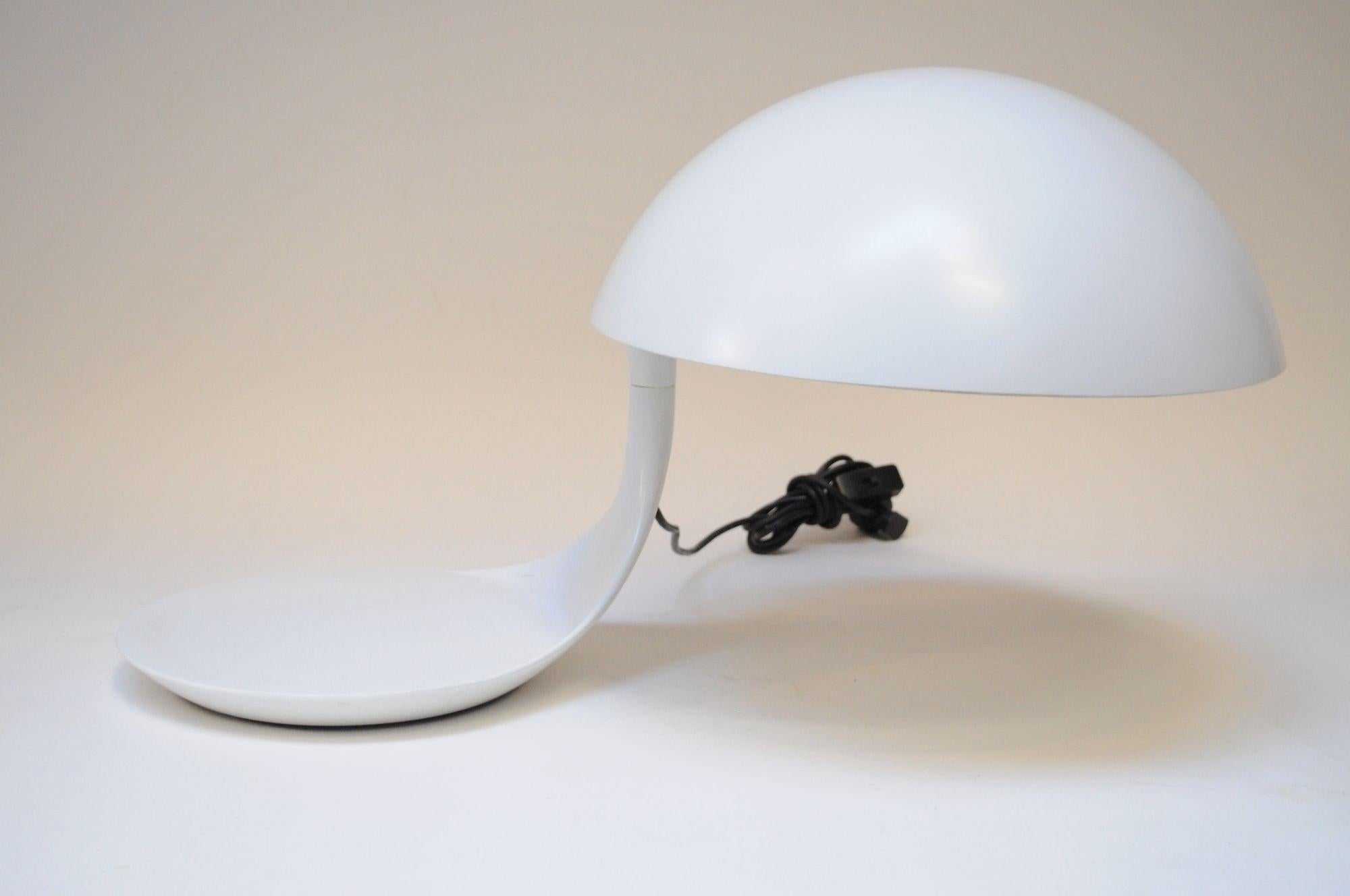 Mid-Century Modern Vintage Original Italian Cobra Table Lamp by Elio Martinelli for Martinelli Luce