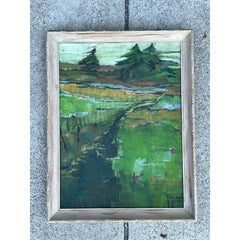Vintage Original Landscape Oil on Canvas