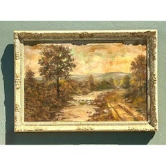 Vintage Original Landscape Oil on Canvas